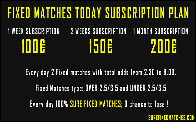 Fixed Matches Today Surefixedmatches